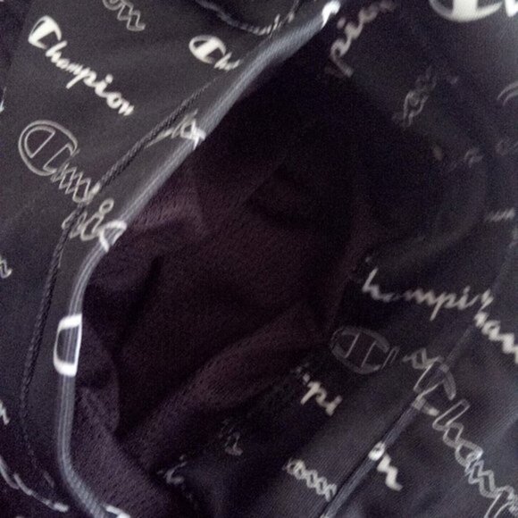 New Champion Black Printed Logo Long Sleeve Zippered Track Jacket WMN Size US XL - Picture 8 of 9